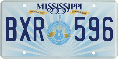 MS license plate BXR596