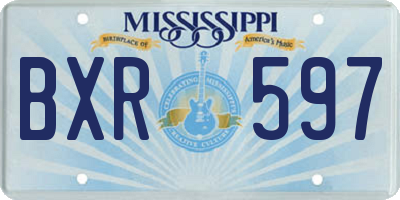 MS license plate BXR597