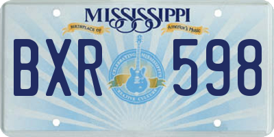 MS license plate BXR598