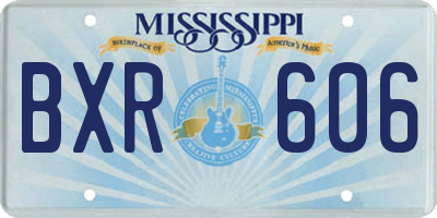 MS license plate BXR606