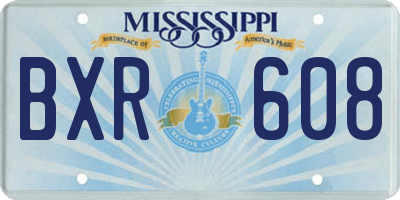 MS license plate BXR608