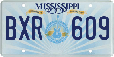 MS license plate BXR609