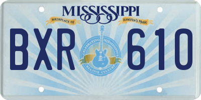 MS license plate BXR610