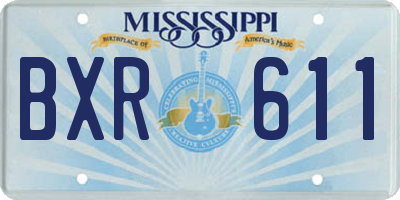 MS license plate BXR611
