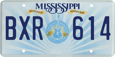 MS license plate BXR614