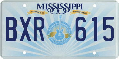 MS license plate BXR615