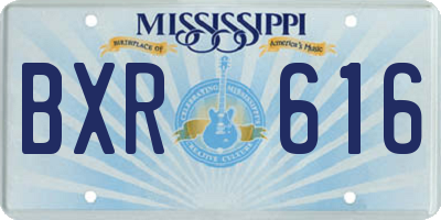 MS license plate BXR616
