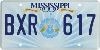 MS license plate BXR617