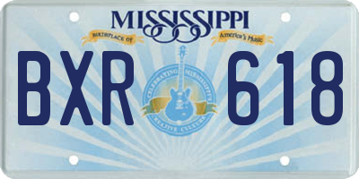 MS license plate BXR618