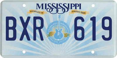 MS license plate BXR619