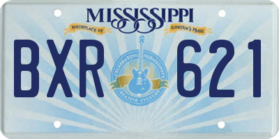 MS license plate BXR621