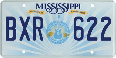 MS license plate BXR622