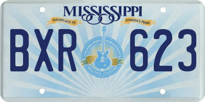 MS license plate BXR623