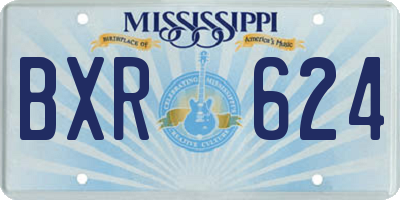 MS license plate BXR624