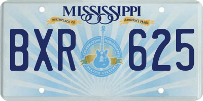MS license plate BXR625