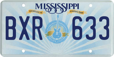 MS license plate BXR633