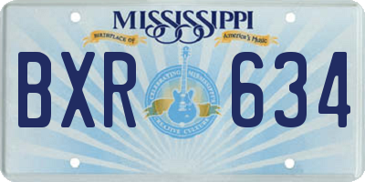 MS license plate BXR634