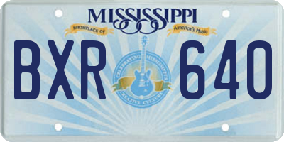 MS license plate BXR640