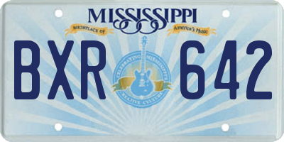MS license plate BXR642