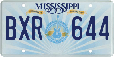 MS license plate BXR644