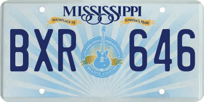 MS license plate BXR646