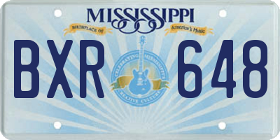 MS license plate BXR648