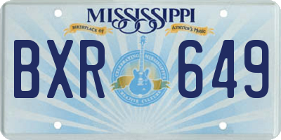 MS license plate BXR649
