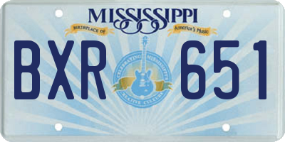 MS license plate BXR651