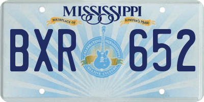 MS license plate BXR652