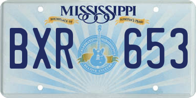 MS license plate BXR653