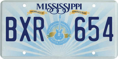 MS license plate BXR654
