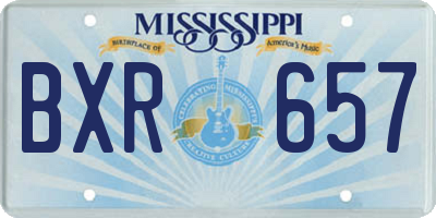 MS license plate BXR657