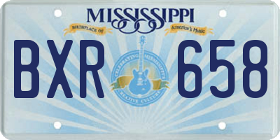 MS license plate BXR658
