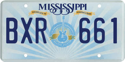 MS license plate BXR661