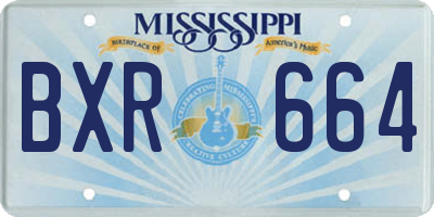 MS license plate BXR664