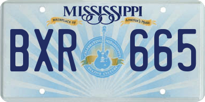 MS license plate BXR665
