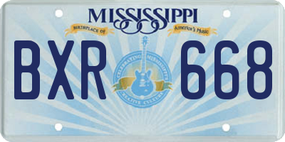 MS license plate BXR668