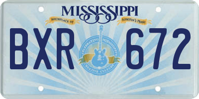 MS license plate BXR672