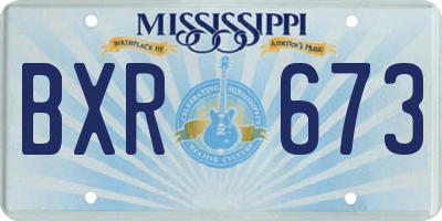 MS license plate BXR673