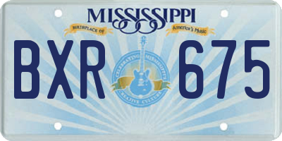 MS license plate BXR675