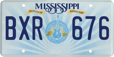 MS license plate BXR676