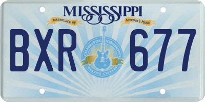 MS license plate BXR677