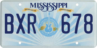 MS license plate BXR678