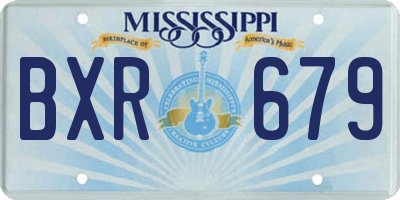 MS license plate BXR679