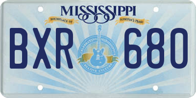 MS license plate BXR680
