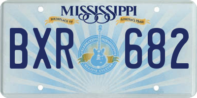 MS license plate BXR682