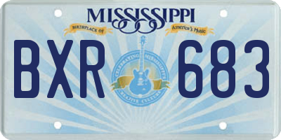 MS license plate BXR683