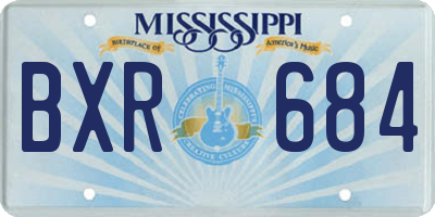 MS license plate BXR684