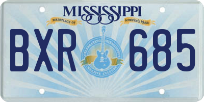 MS license plate BXR685