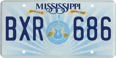 MS license plate BXR686